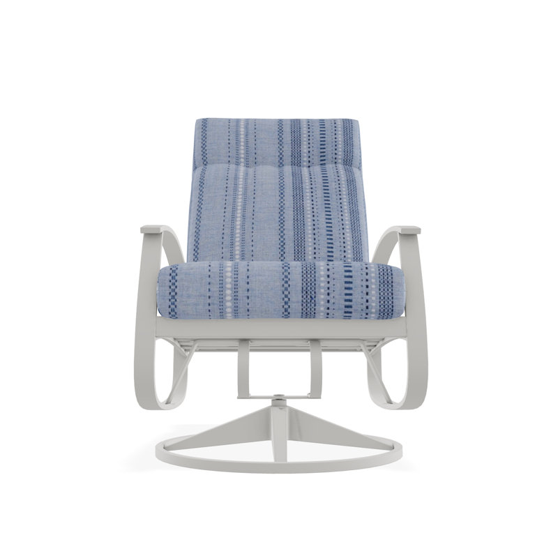 Belle Isle Outdoor Lounge Chair, Canvas Navy Sunbrella® Canvas, Snow