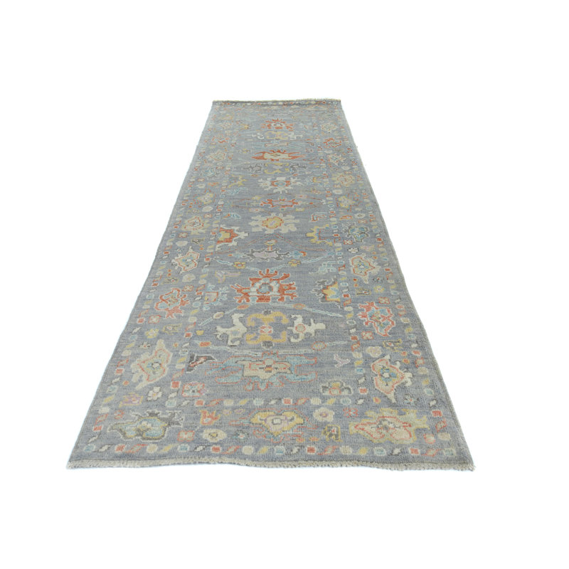 Tapis de couloir oriental transitionnel gris unique 3 x 10 One-of-a-Kind