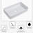 24"X14" White Ceramic Rectangular Vessel Bathroom Sink