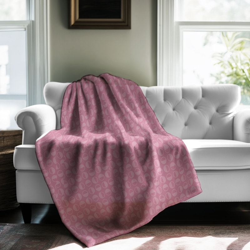 Couverture sherpa rose 1 pièce, L 50 po x L 60 po