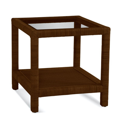 Graham Glass Top End Table with Storage by Birch Lane