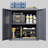 Metal Wall - Mounted Gray Garage Cabinet, 13.47" H, Storage Solution For Basements, Kitchens And Warehouses, Removable Shelves, Precise Door Hinge Movement Storage, Cabinet With Smooth Hinge, Easy