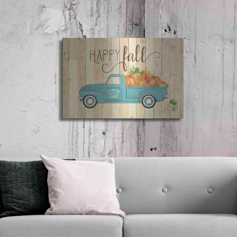 «Happy Fall» par Marla Rae, art mural en métal, H 24 po x l 36 po