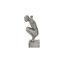 Statue en aluminium avec accoudoirs tendus