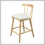 Ensemble de 4 tabourets de comptoir rembourrés en bois Olivia-1571388399-1571388400