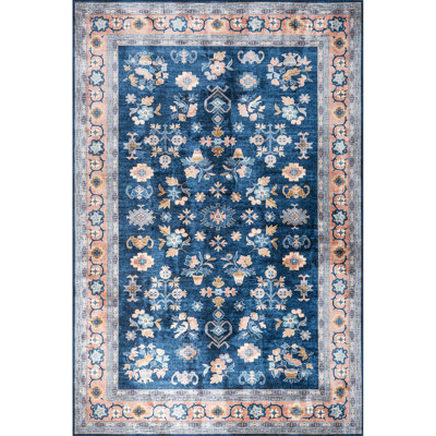 Capac SplashGuard Traditional Medallion Machine Washable Area Rug