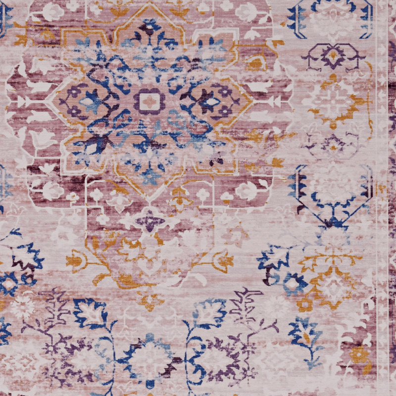 Cloris Machine Washable Area Rug, Rectangle 3' x 5'