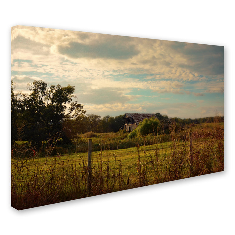 «Rusty Barn at Sunset», reproduction de photo sur toile tendue Vidur, H 22 po x l 32 po