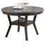 Table de salle à manger contemporaine, chêne gris, ronde, avec rangement gris-96693001-96693000