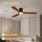 52" 3-Blade Smart Wood Flush Mount Ceiling Fan with LED Light and Remote, WiFi Alexa Control, Quiet DC Motor, Indoor/Outdoor, Dimmable-903152023