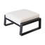Repose-pieds en aluminium léger avec 2 coussins beiges confortables rembourrés bruns - et pratiques