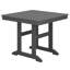 Table de salle à manger d'extérieur en PEHD, table de patio résistante aux intempéries avec structure robuste en gris-125874272