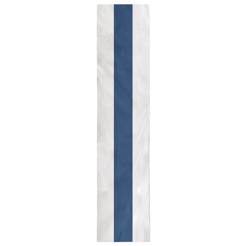 Miami Basketball Table Runner, 72" L x 16" W, White/Navy Blue/White, Cotton Twill