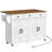 Rolling Kitchen Island Cart With Butcher Block Top – Portable Workstation With Storage Shelves & Locking Wheels