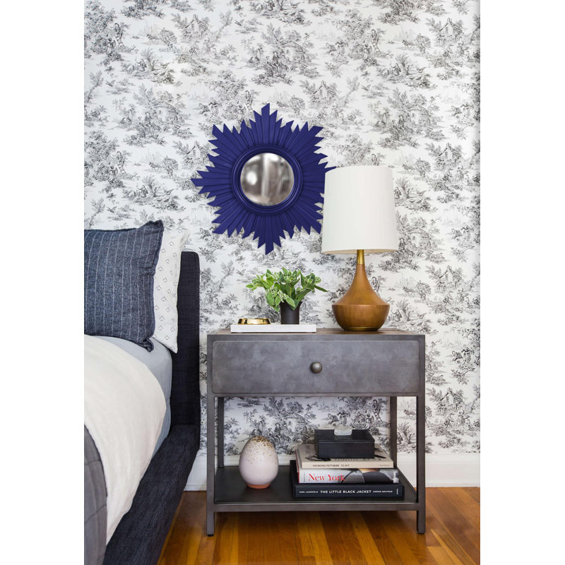 Orman Concave Wall Mirror, Navy