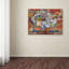 «USA Licence Plate on Colorful Wood», impression sur toile-31453490