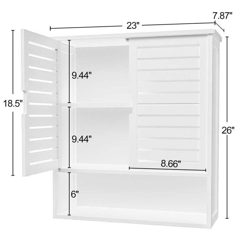 Armoire de salle de bain Linza, Blanc
