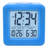 Digital Soft Cube Alarm Tabletop Clock in Blue