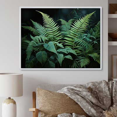 Green And Black Ferns Dynamic Contrast III - Ferns Wall Art