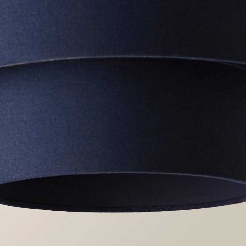Talar 20cm H Linen Blend Drum Lamp Shade ( Slip-On ), Blue