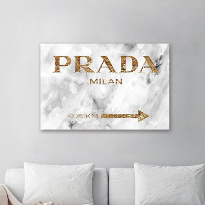 «Milan Gold», art textuel sur toile