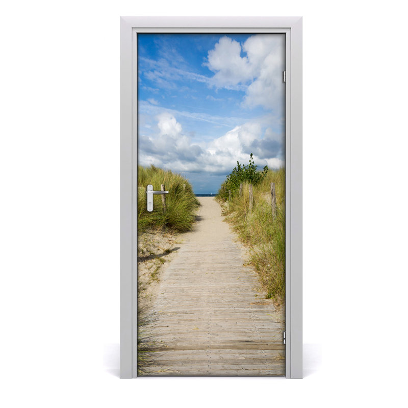 Way To The Beach Door Decal