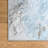 Inky Flower II Washable Blue Art Area Rug size 8'x10', Heavenly Softness with Non-Slipping Backing