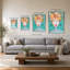 "Floral Lady Turquoise" par Nola James - Impression sur toile