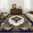 Traditional Multicolor Medallion Area Rug with Non-Slip Rubber Backing, Washable Tufted Polypropylene Indoor/Outdoor Rug-1265564728