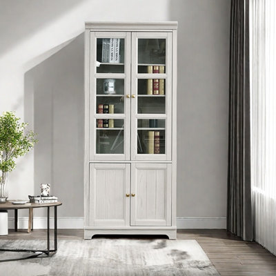Classic pop white bookcase