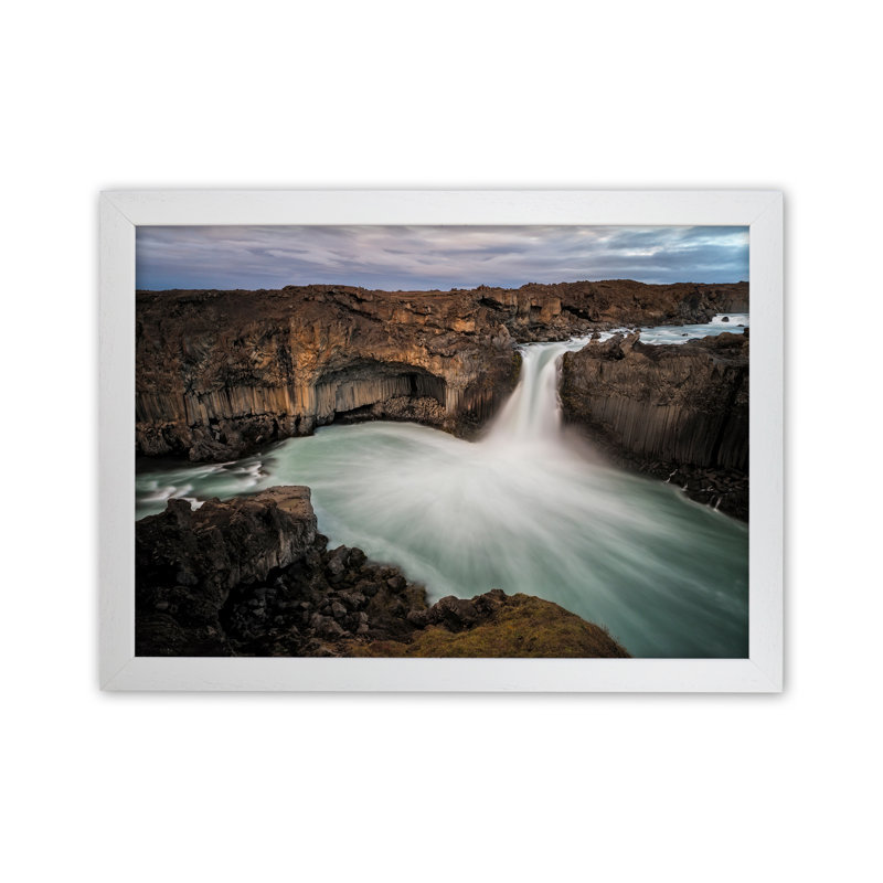 Afterglow by Karsten Wrobel - Print on Canvas, 25cm H x 34cm W x 3cm D, White Framed