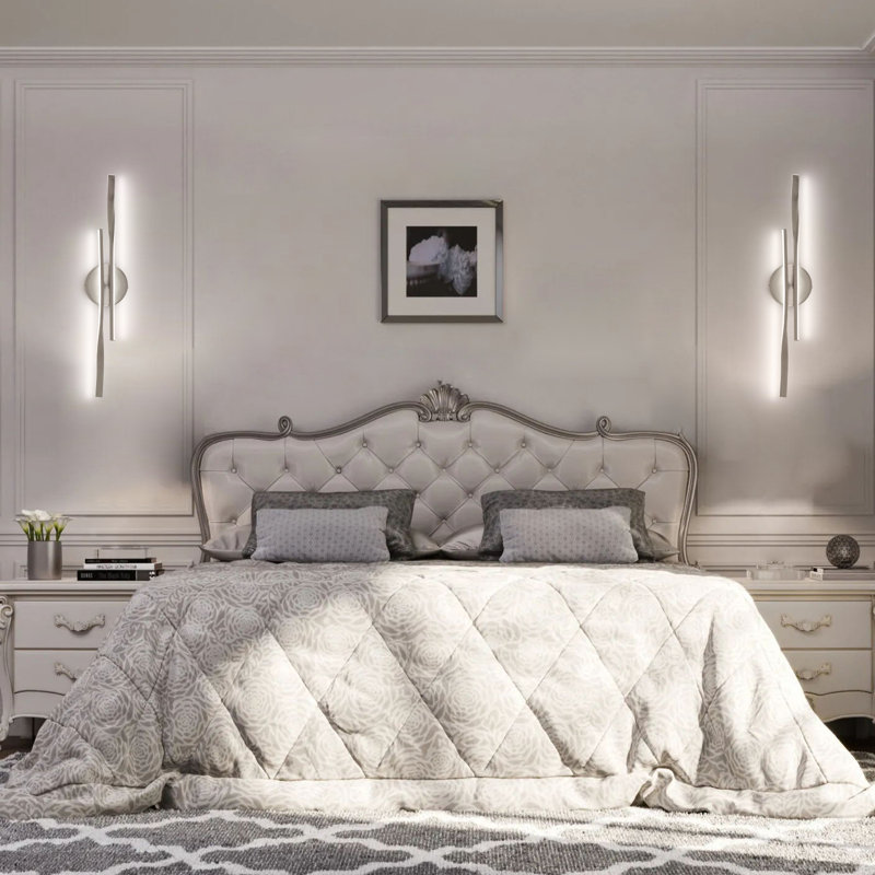 Nickel Dimmable LED Vanity Light with Spiral Design