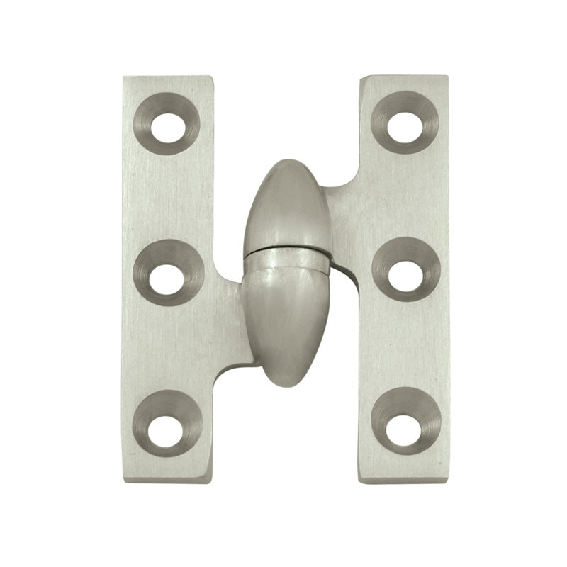 2'' x 1.5'' Metal Butt Hinge, Left Hand, Antique Nickel