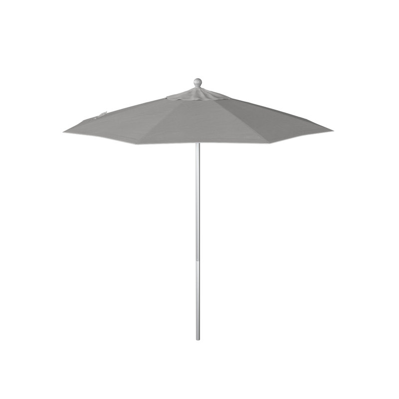 Parasol de marché 90 po Sunbrella, Argent anodisé, Toile granit Sunbrella®