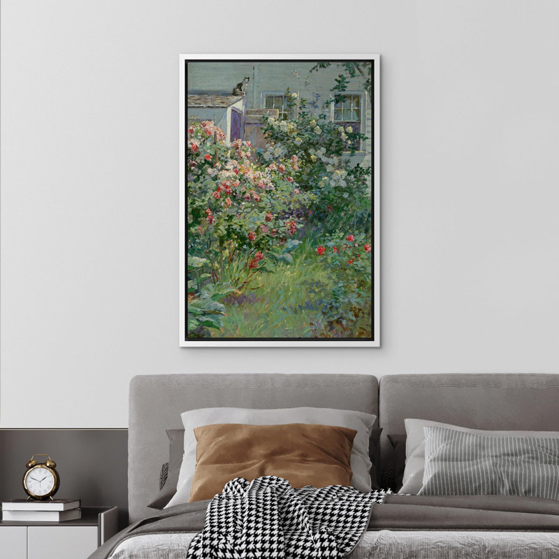 Maison de campagne rustique, fleurs sauvages, illustrations, art moderne, botanique, ferme florale, H 36 po x l 24 po