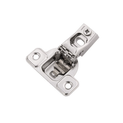 Concealed Self-Closing Hinges 1/4" overlay Face Frame Self-Close - Polished Nickel - Cabinet Door Hinges (Set of 10)