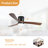 Epoch 42" DC Motor Ceiling Fan with Dimmable LED Light, Solid Wood Blades, App Control, Wall Switch & Handheld Remote-120464021-120464024