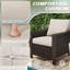 Chaises de patio pour l'extérieur en osier avec coussins-37222287