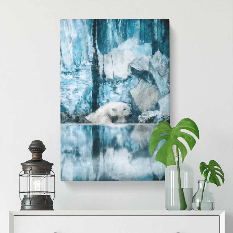 The Polar Bear - Wrapped Canvas, 60cm H x 40cm W x 3cm D