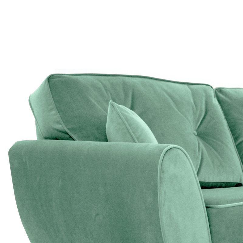 Rafe 3 Seater Velvet Sofa, Lichen Velvet