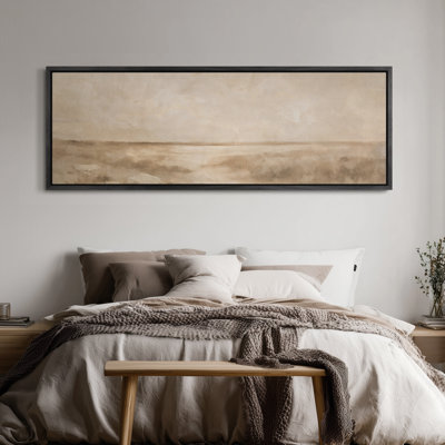Minimal Neutral Horizon Landscape for Modern Living Room or Office Print Wall Art