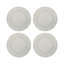 Raffia Amagansett White Vegan Leather Round Coasters