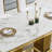 Granit 35.04 " Rectangular Unfinished Marble Top with Stainless Steel Base Dining Table-99841143-99841142