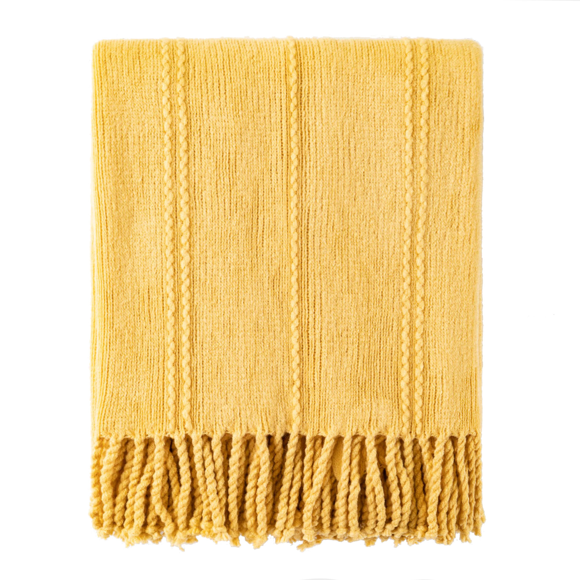 Yellow throw blanket hot sale