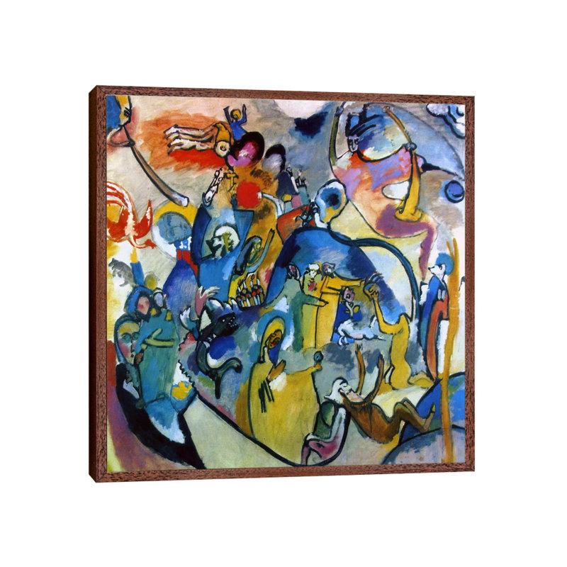 All Saints Day II by Wassily Kandinsky - Floater Frame Painting on Canvas, 45.72 cm H x 45.72 cm W, Brown