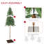 Arbre de Noël artificiel de 6 pi avec 6 branches de pin, 442 branches, 175 lumières DEL chaudes et colorées, base en acier