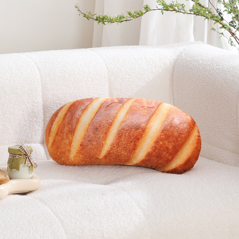 Flitwick Velvet Plush Bread Throw Pillow (15"x7")