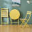 3 Piece Patio Bistro Set, Foldable Round Table And Chairs-49188859