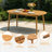 Outdoor 6-person Solid Wood Dining Set With Cushions-133223893