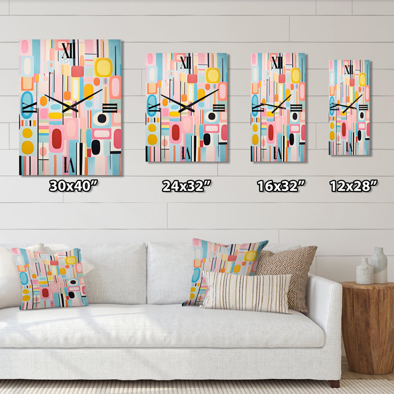 Horloge murale Mid Century, Grand